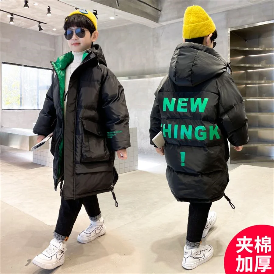 Children`s Winter Jacket for Boy Outerwear Kids Overall Warm Thickening Clothing Boy Outerwear Parka Teenager Coat Clothes 4-15Y