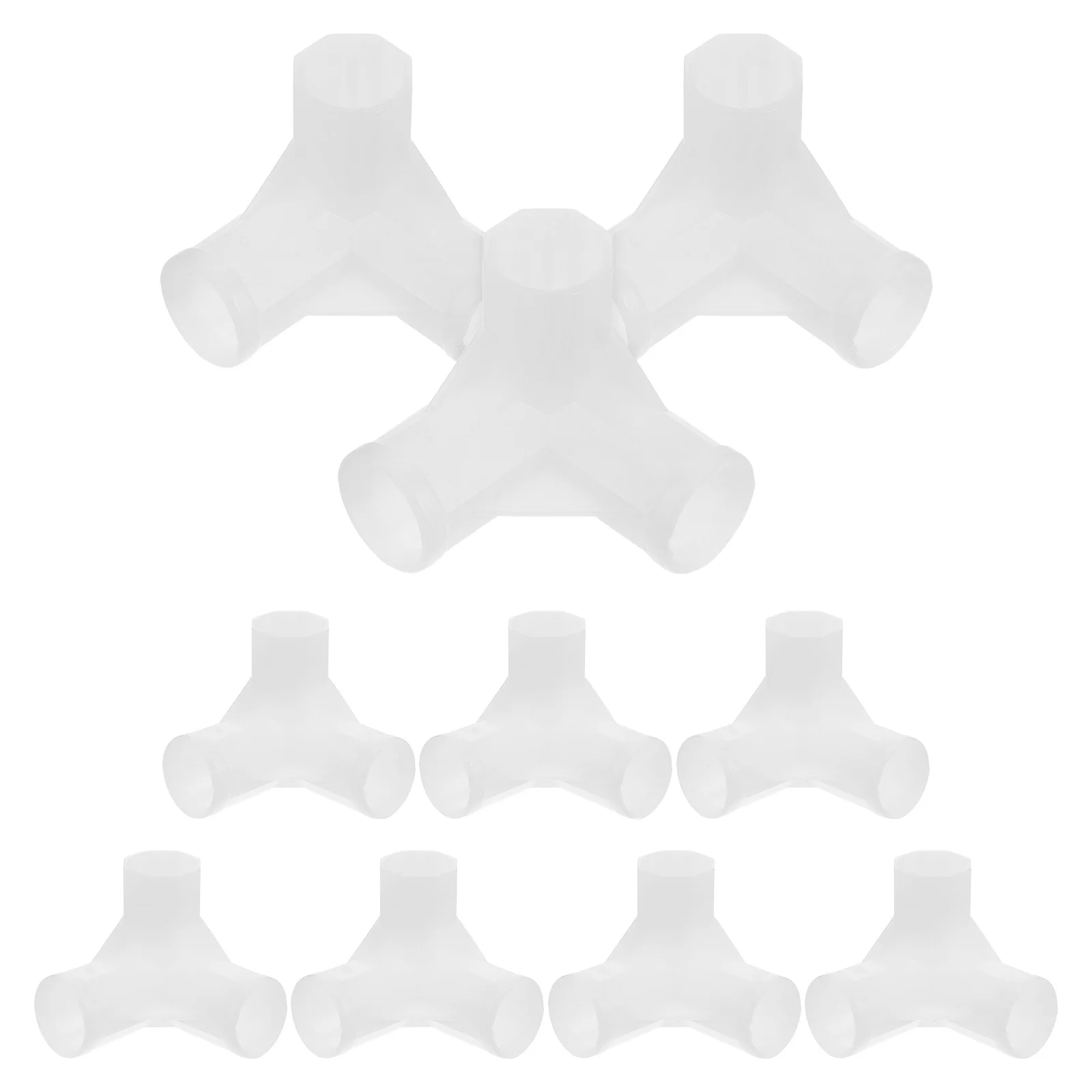 

10Pcs Closet Rod Coupling High Strength Plastic Tee Joint Connector for Closet Dryer Shoe Organizer Space Saving Wardrobe