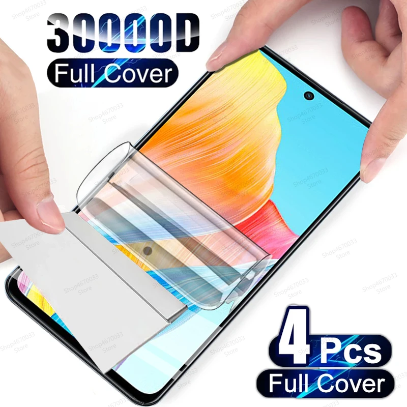 4PCS Hydrogel Film For OPPO A98 A97 A78 A38 A17 A96 A95 A94 A93 A92 A91 Screen Protector For OPPO A76 A74 A73 A72 A54 A53 A52 A5