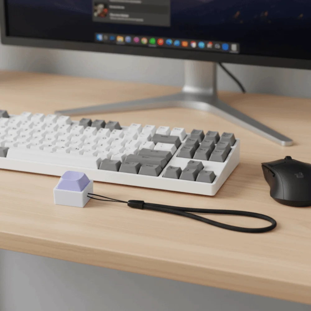 انقر فوق زر الإصبع زر المفاتيح ABS لوحة المفاتيح التبديل الميكانيكية التبديل المفاتيح دون ضوء LED مضحك