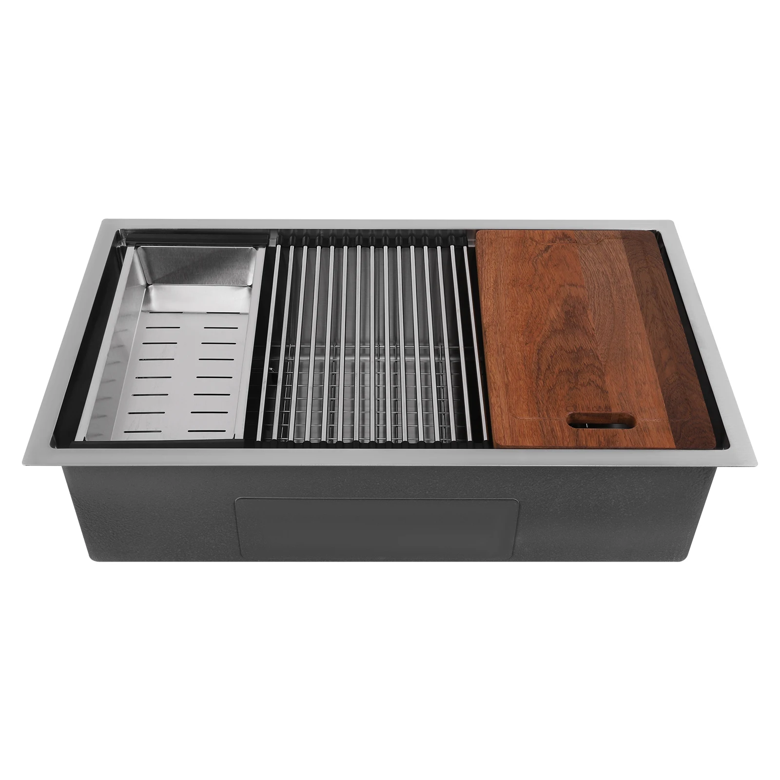 

16 Gauge Kitchen Sinks Basin with Bottom Grid Basket Strainer 30/33 Inch Drop-In Sinks with Accessories Multifunction Chef Sink