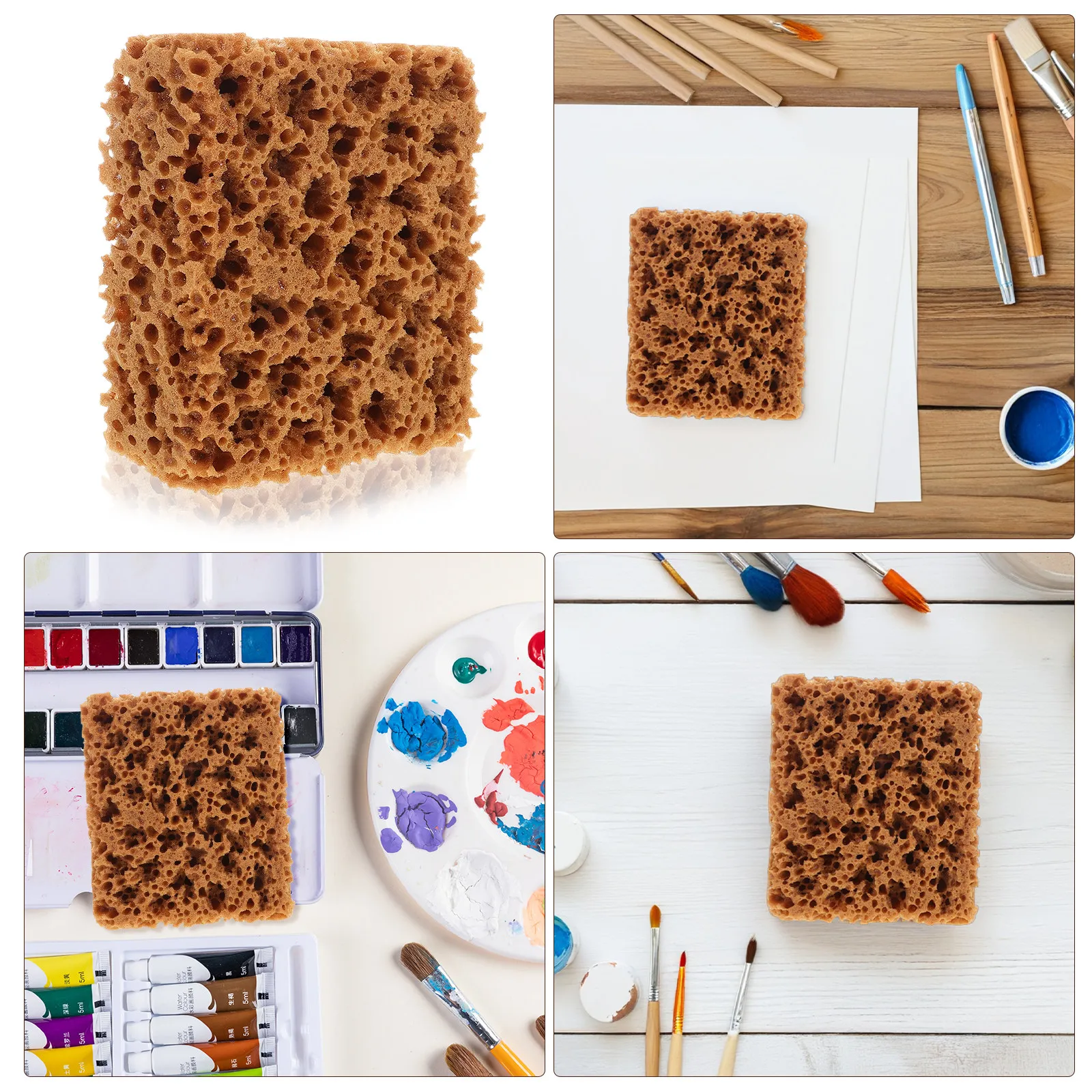 

Seaweed Texture Sponge Brush Art Paint Tool Soft Natural Sponge for Wall Furniture Crafts Acrylic Oil Watercolor Painting