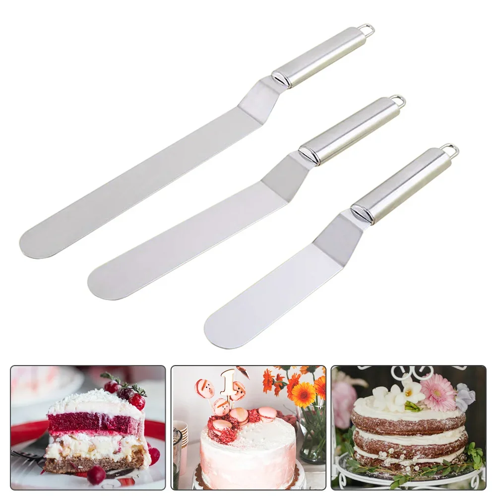 6/8/10 inch Professional Cake Spatula Butter Cream Icing Frosting Knife Smoother Stainless Steel Kitchen Pastry Cake Decoration