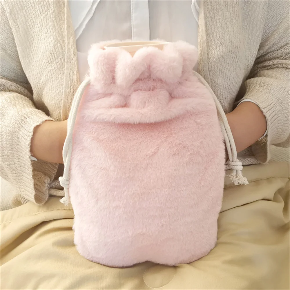 2L Hot Water Bag Protective Case Plush Water Bottle Cover Thick Bottle Covers Winter Water Bag Hand Feet Warmer Water Bottle Bag