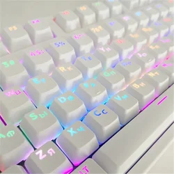 Russian Korean Backlit Keycap 104 /106 Key OEM Profile For Cherry Mx Keyboard White Black Set DIY Mechanical Keyboard Keycaps