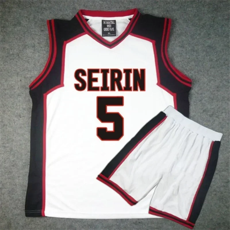 3D ชุดเครื่องแบบคอสเพลย์ Kuroko NO basuke JERSEY Basket เซ็ตชุดเสื้อผ้ากางเกงขาสั้นเบอร์10 11 Kagami Taiga
