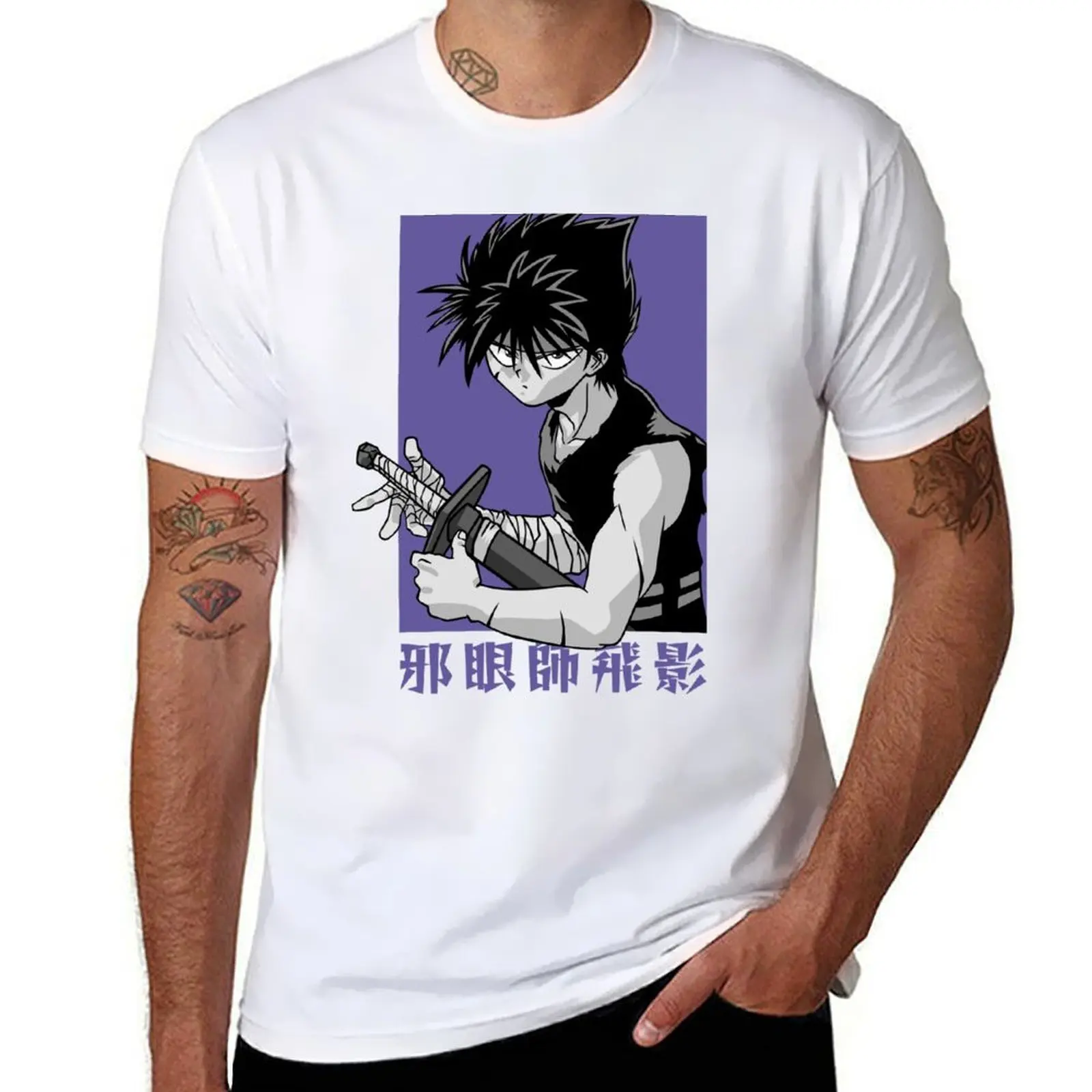 

Hiei T-Shirt t shirts for man cotton funny men t shirt cotton 100% T-Shirt