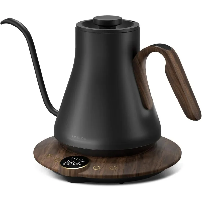 

Gooseneck Electric Kettle 0.9L Stainless Steel Inner Fast Heating Pour Over Coffee Brew Tea Precise Temperature Control