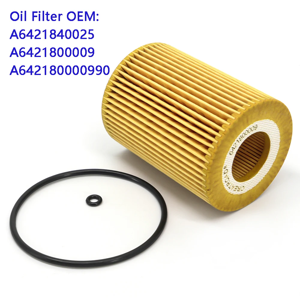 

1PCS Car Oil Filter A6421800009 For Mercedes Benz W204 W211 W212 W221 W222 C300 C350 E280 E320 E350 S320 CDI d OM642 Engine