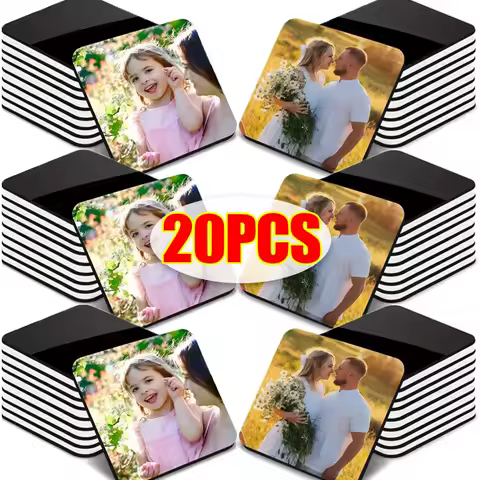 Juego de imanes adhesivos magnéticos transparentes acrílicos para refrigerador, pegatinas decorativas cuadradas creativas para regalo hecho a mano de oficina, bricolaje