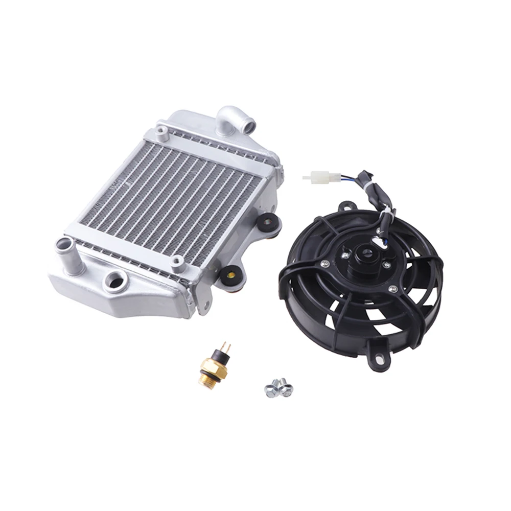 Motorcycle Water Cooled Engine Cooler Radiator Cooling Fan For 150cc 200cc 250cc PIT Quad ATV Buggy Dune Motocross Accessories