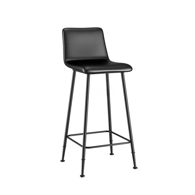 

Simple Bar Chairs Wrought Iron Bar Stools Nordic Luxury Backrest High Feet Stool for Kitchen Modern Minimalist Home Bar Stool