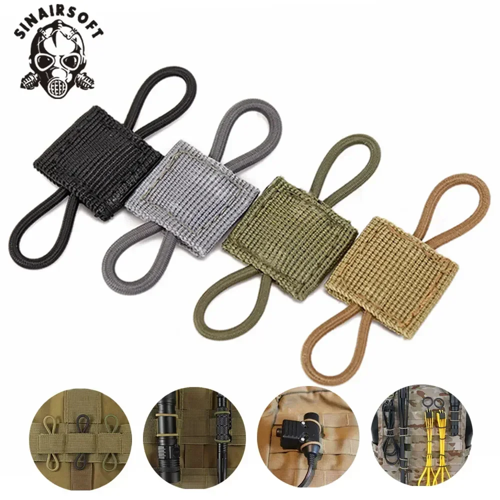 SINAIRSOFT 4pcs Antenna Binding Buckle Outdoor Tactical Molle System Backpack Camping Accessories Tactical Fixed Binding Buckle