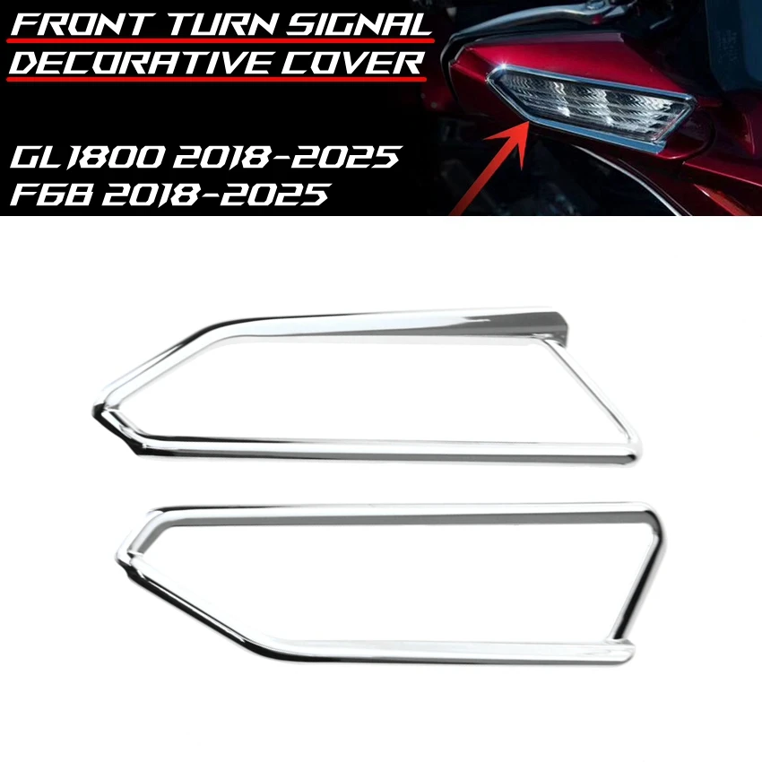 

GL1800 Motorcycle Front Turn Signal Trim Cover For Honda GoldWing GL1800 / F6B 2018-2025 ABS Plastic Chrome