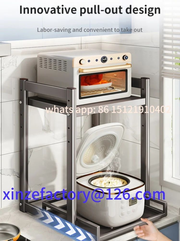 

Customizable Kitchen Multifunction Microwave Storage Shelf Countertop Cooker Stand