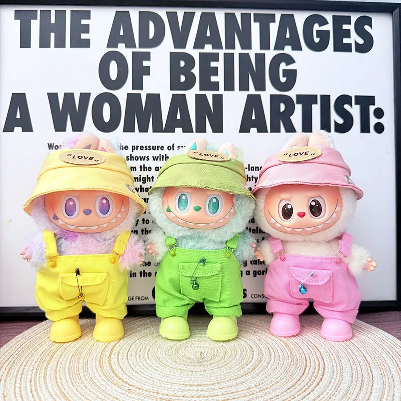First and second generation Labubu clothing pendants, solid-color overalls, hat sets, waistband pendants