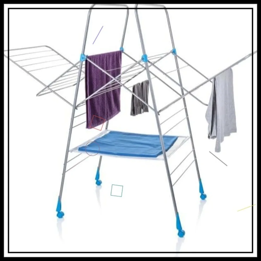 

Large Folding Clothes Drying Rack with 82 Feet Space - Indoor Laundry Air Dryer for Home Use (Silver)