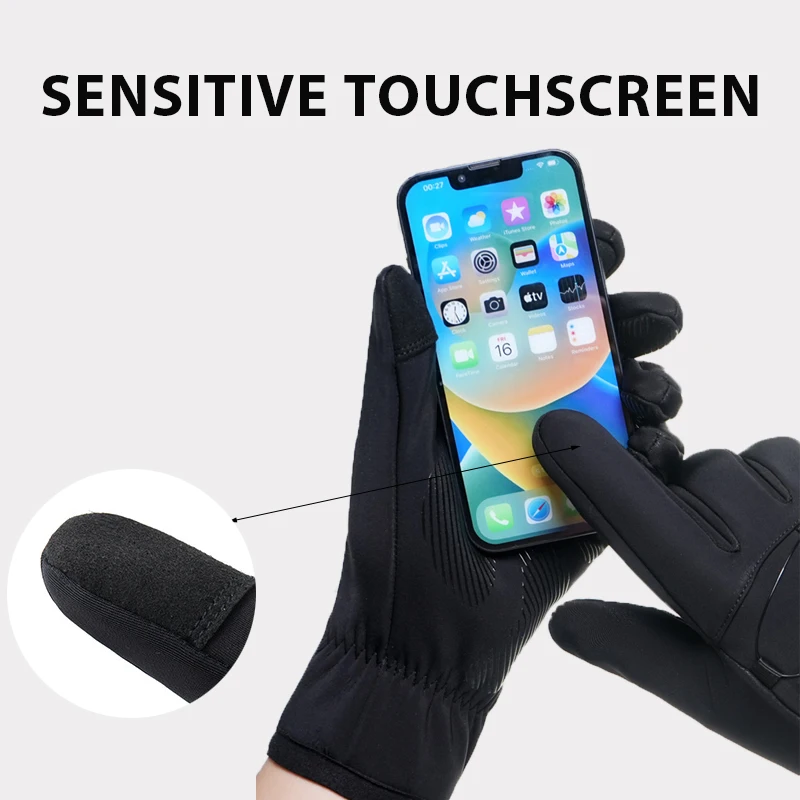 ل ● قفازات شتوية مرآة للرجال والنساء قفازات جري دافئة تعمل باللمس متوافقة، مناسبة للقيادة في الشتاء وركوب الدراجات والمشي لمسافات طويلة #6