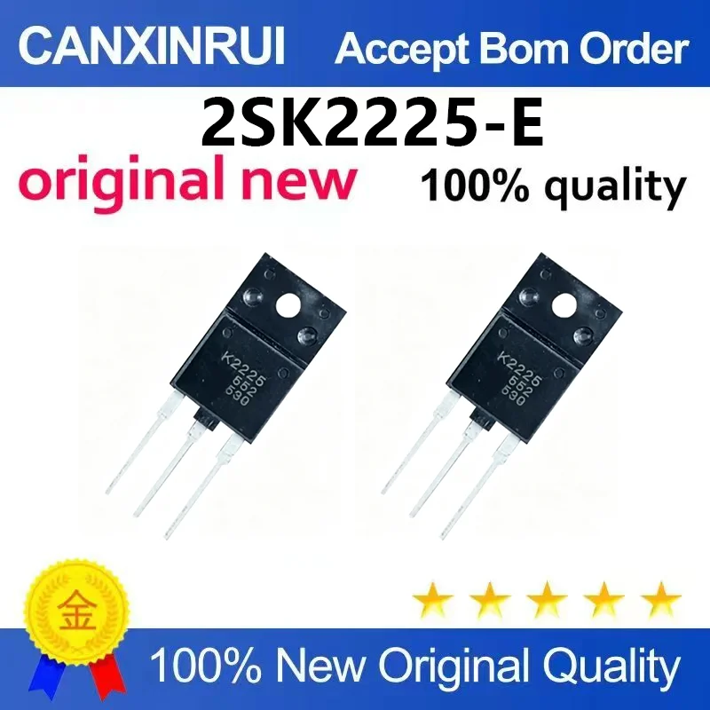 (5pcs-100pcs)Brand new original 2SK2225-E TO-3PF MOSFET N-channel 2A 1500V Field Effect Transistor