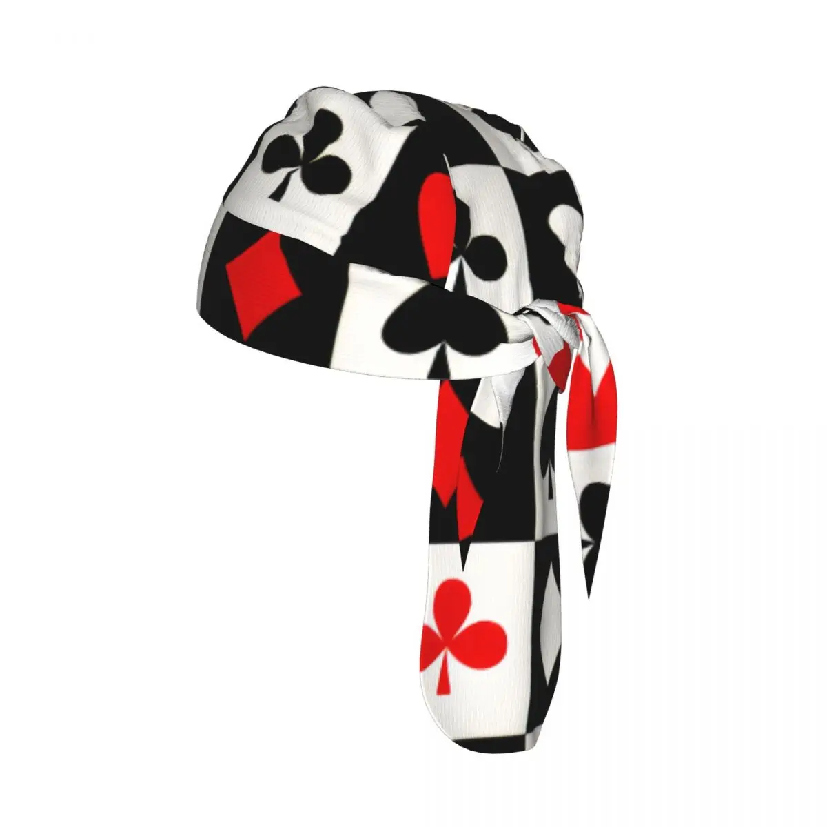

Велосипедная шапка-шарф с быстросохнущим эффектом, красно-черная, с принтом в клетку, с сердечками и геометрическим узором в стиле игральных карт