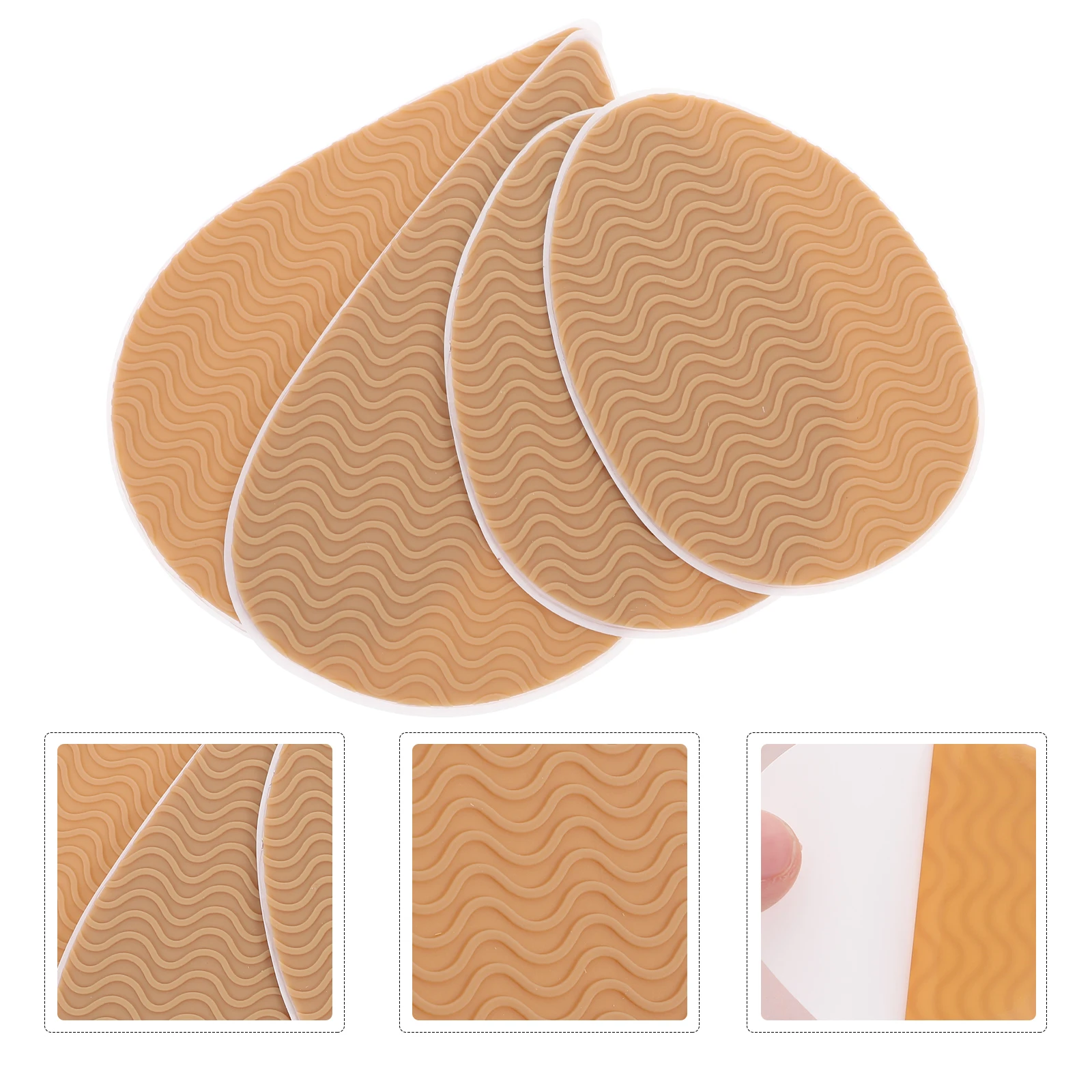 

2 Pairs Non-Slip Shoe Shoe Protectors Anti-Skid Cushions Noise Reduction High-Heel Sole Pads Wear-Resistant Sole Pads For Men