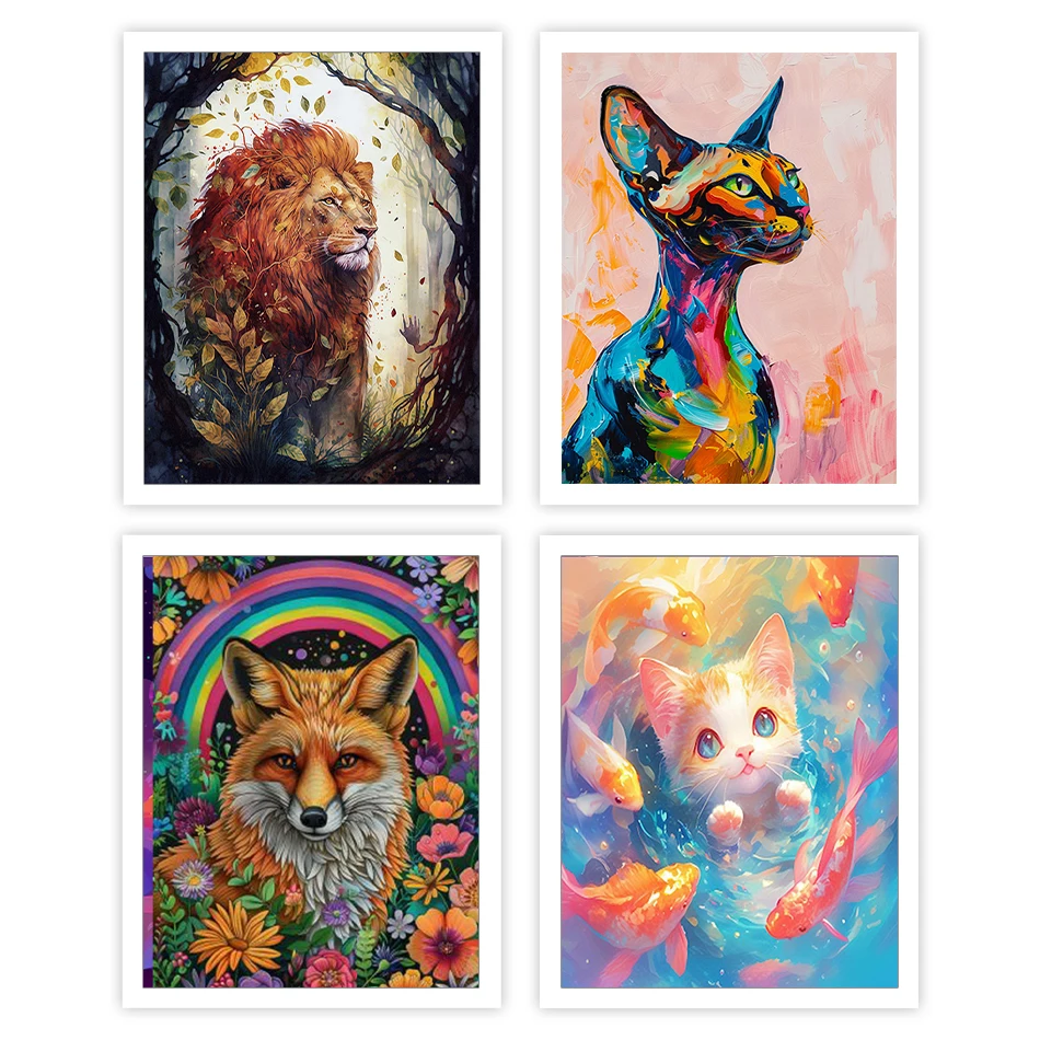 

GATYZTORY Diy Painting By Numbers Animals Picture For Handiwork Diy Crafts Oil Drawing On Canvas Color Markers Wall Decororation