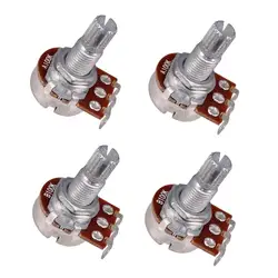 4Pcs Electric Guitar Bass Volume Tone Control Pots Potentiometer A100K B100K for Electric Guitar with 18mm Potentiometer