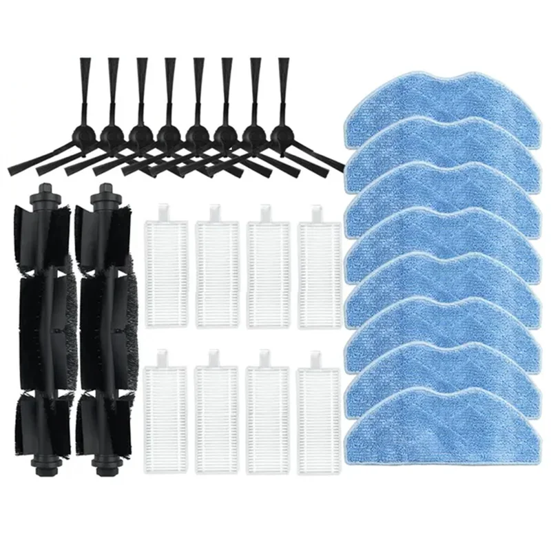 A005-Compatível para peças de aspirador de pó robô ezviz re4/re4 plus/re5/re5 plus, substituições de filtro de esfregão de escova lateral principal