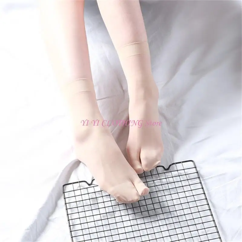 N5KF للسيدات الجوارب الكاحل عالية الكاحل مع جوارب طاقم Flop Flop منفصل