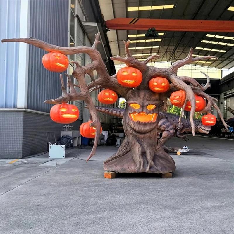 High simulation animated tree Halloween jack-o-lantern ornament