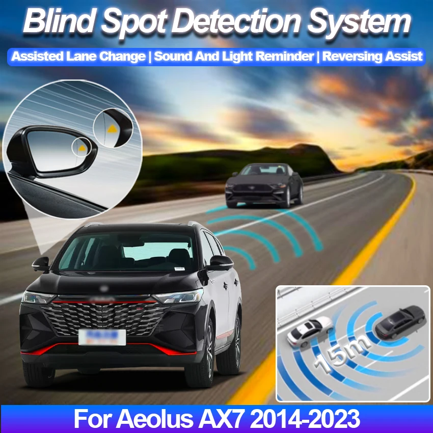 Car Blind Spot Detection System BSD BSA BSM 24GHz Radar Car Sensors Drive Rear Mirror Monitoring For Aeolus AX7 2014 to 2023