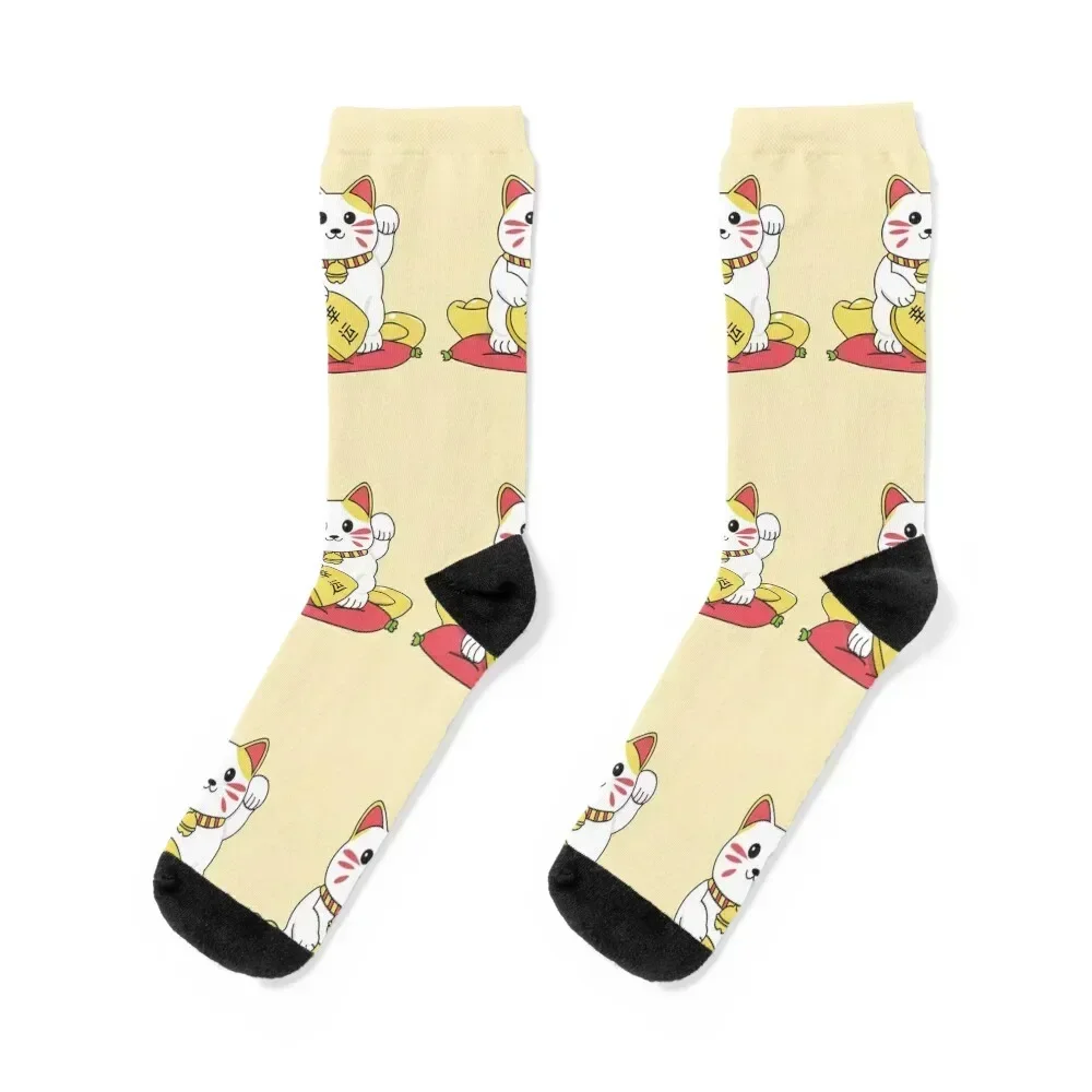 Kawaii Maneki Neko Socks Run basketball Children's Men's Socks Women's