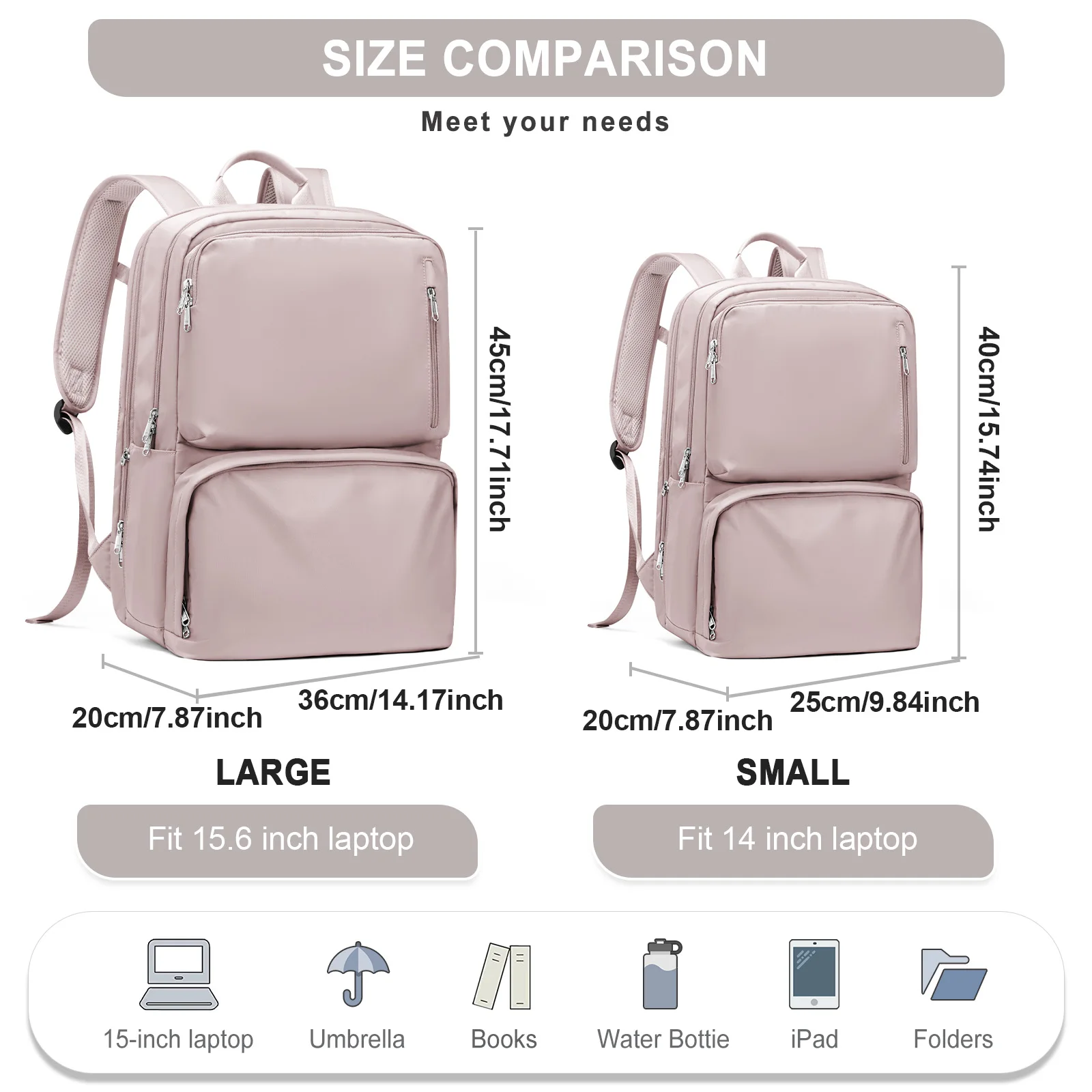 Vacation style women\'s backpack Multifunction Travel Backpack, College Laptop Schoolbag Weekend Ovenight backpack Work Ita Bag
