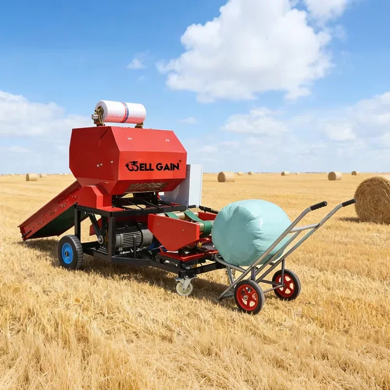 Round Bale Forage Grass Hay Silage Baler and Wrapper Machine Automatic Packing Equipment for Animal Feed Agriculture