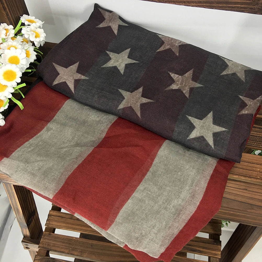 

Flag Pattern For Women Lightweight Printed Shawl Grey 200X100 Cm Elegant Fashion Accessory Suitable For Casual Formal Wear
