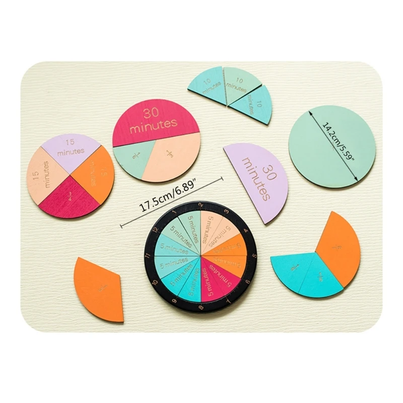 Fraction Circles Kids Educational Toy Math Manipulatives Tool Math Teaching Aids