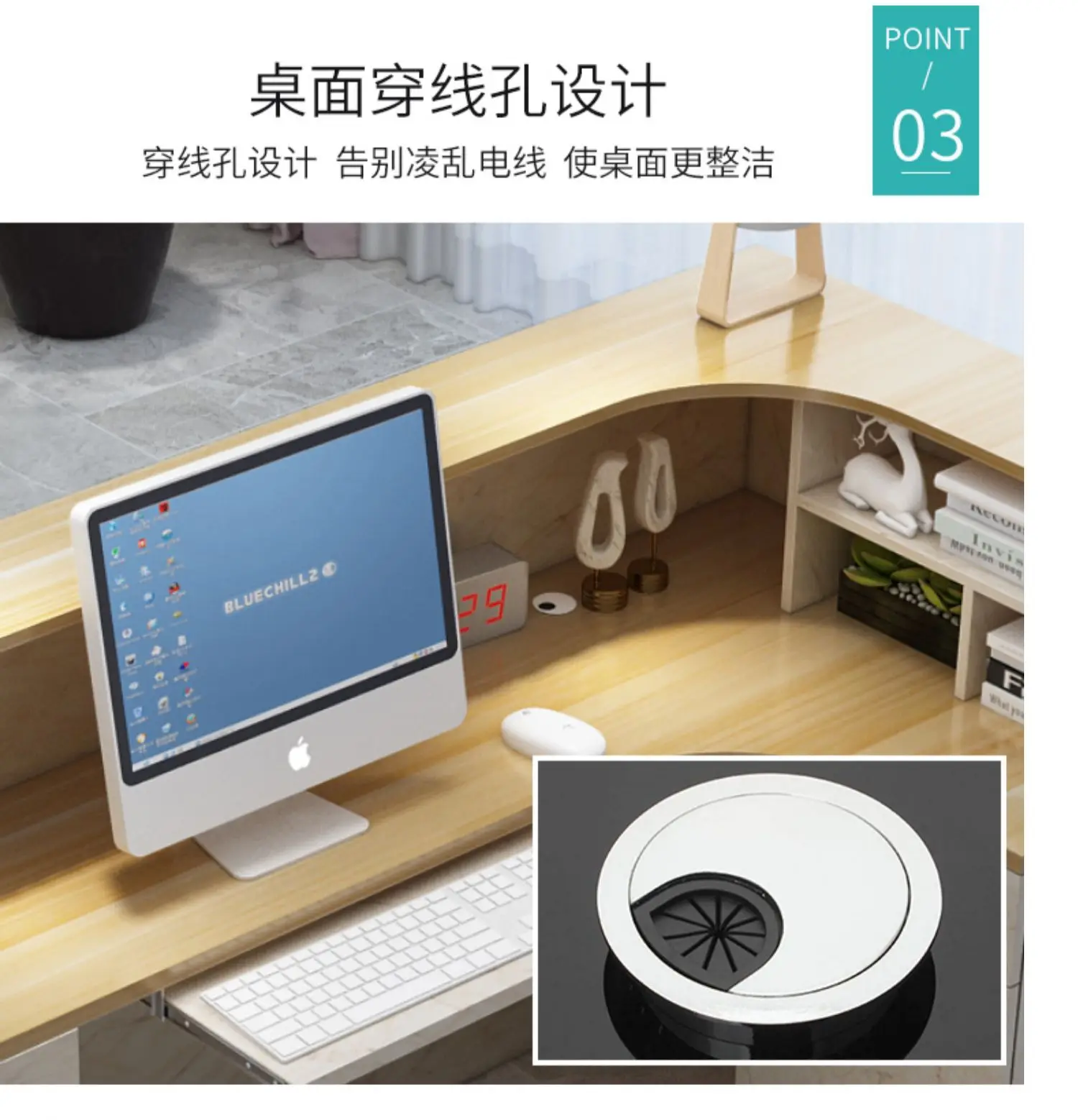 HHShop مكتب أمامي صغير لصالونات التجميل ومكتب استقبال زاوية لمتجر الملابس