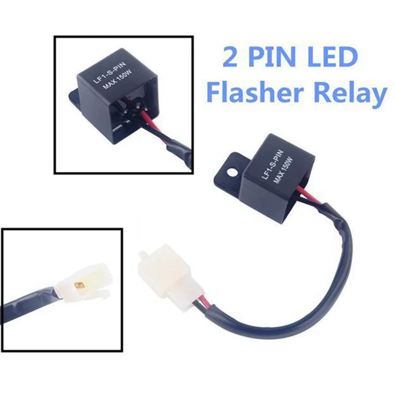 

2X 12V LED Relay Indicator Relay Motorcycle Quad Load Independent Indicator LF1-S-PIN MAX 150W 2 PIN