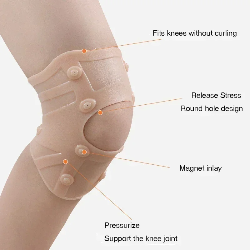 1PC Silicone Professional Knee Pads Magnetic Therapy High Elasticity and Comfort Pain Relief Knee Pads Joint Pads