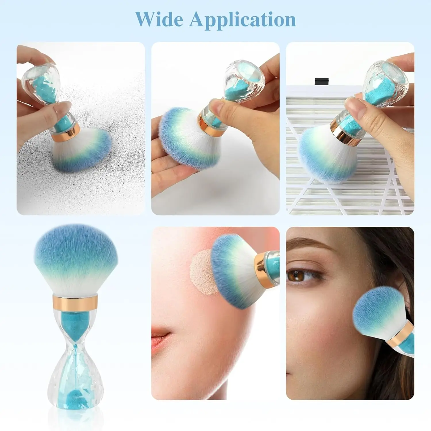 Soft Nail Dust Brush for Acrylic Nails Manicure Brush Clean Up Tools for Home Use or Salon Nail Art Brush