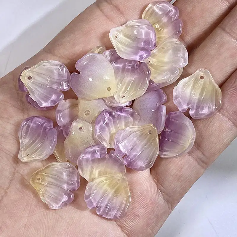 50Pcs Acrylic DIY Galsang Flower Loose Beads Earrings For Jewelry Making Necklace Bracelets