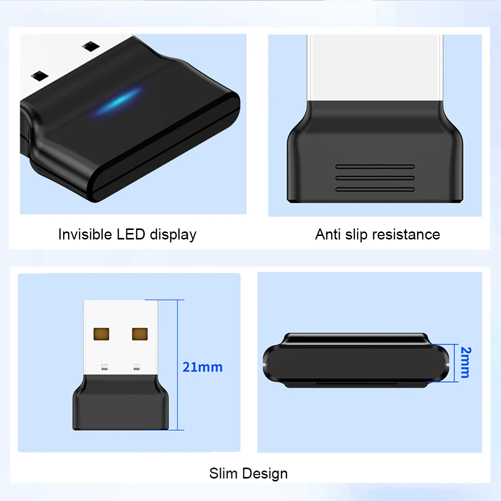 محول صوت بلوتوث 5.3 دونغل USB استقبال بلوتوث لسماعة الرأس المتكلم اللاسلكية سيارة الموسيقى الصوت محول سائق الحرة