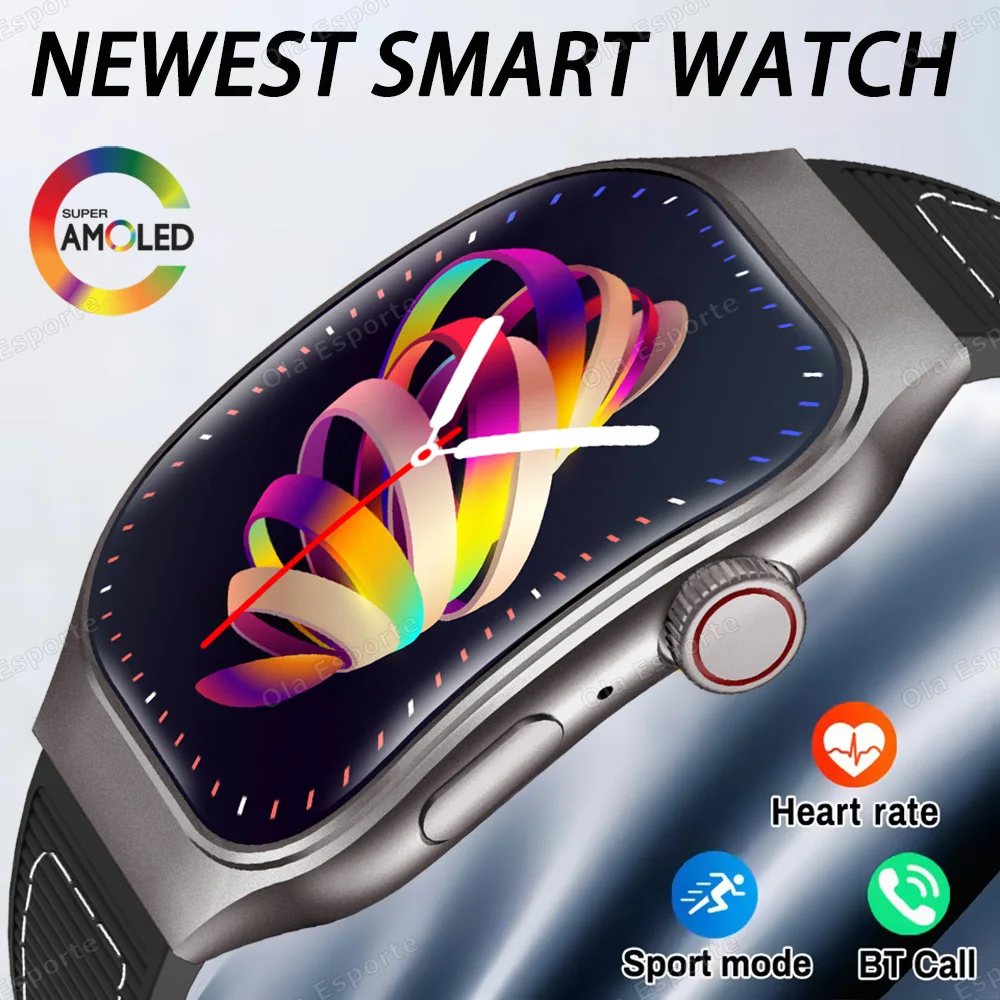 Il più nuovo Smart Watch da uomo 2.01 "AMOLED HD Bluetooth Display delle chiamate Mostra sempre il tempo Monitoraggio della salute Sport impermeabile Smartwatch da donna
