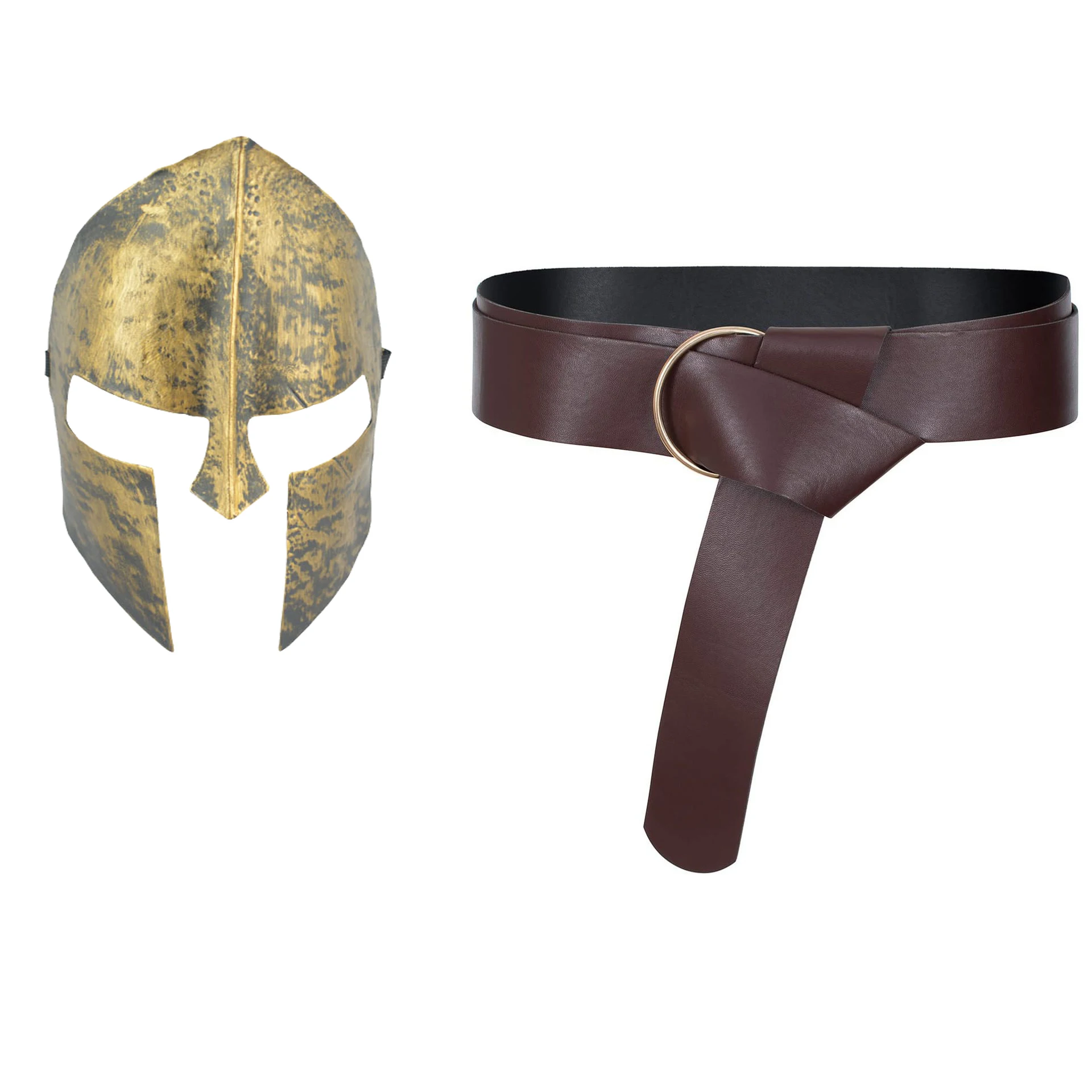 3 قطعة رجل القرون الوسطى عصر النهضة الصليبية فارس تونك تمبلار رداء هالوين تأثيري المحارب زي قناع حزام مجموعة