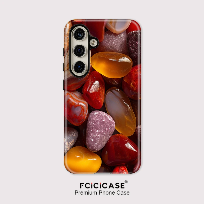 

Fcicicase акриловый чехол для телефона из ПК и ТПУ для Samsung Galaxy A16 A26 A36 A56 A 56 5G с красивым узором камней, противоударный мягкий чехол