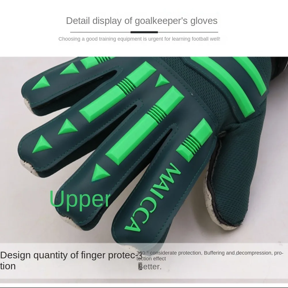 Anti-Slip Goalie Gloves Cushioning Wear Resistant Latex Gloves Major Soft Soccer Goalkeeper Gloves Play Football