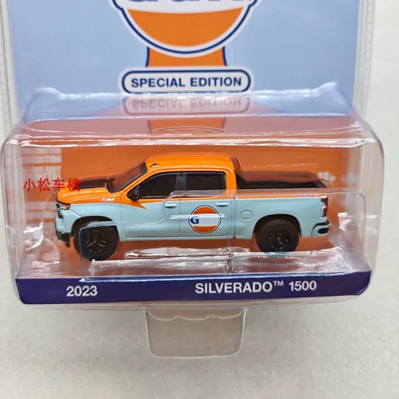 Greenlight Diecast 1/64 Scale 2023 Silverado 1500 Pickup Truck Alloy Car Model Boy Souvenir Toy
