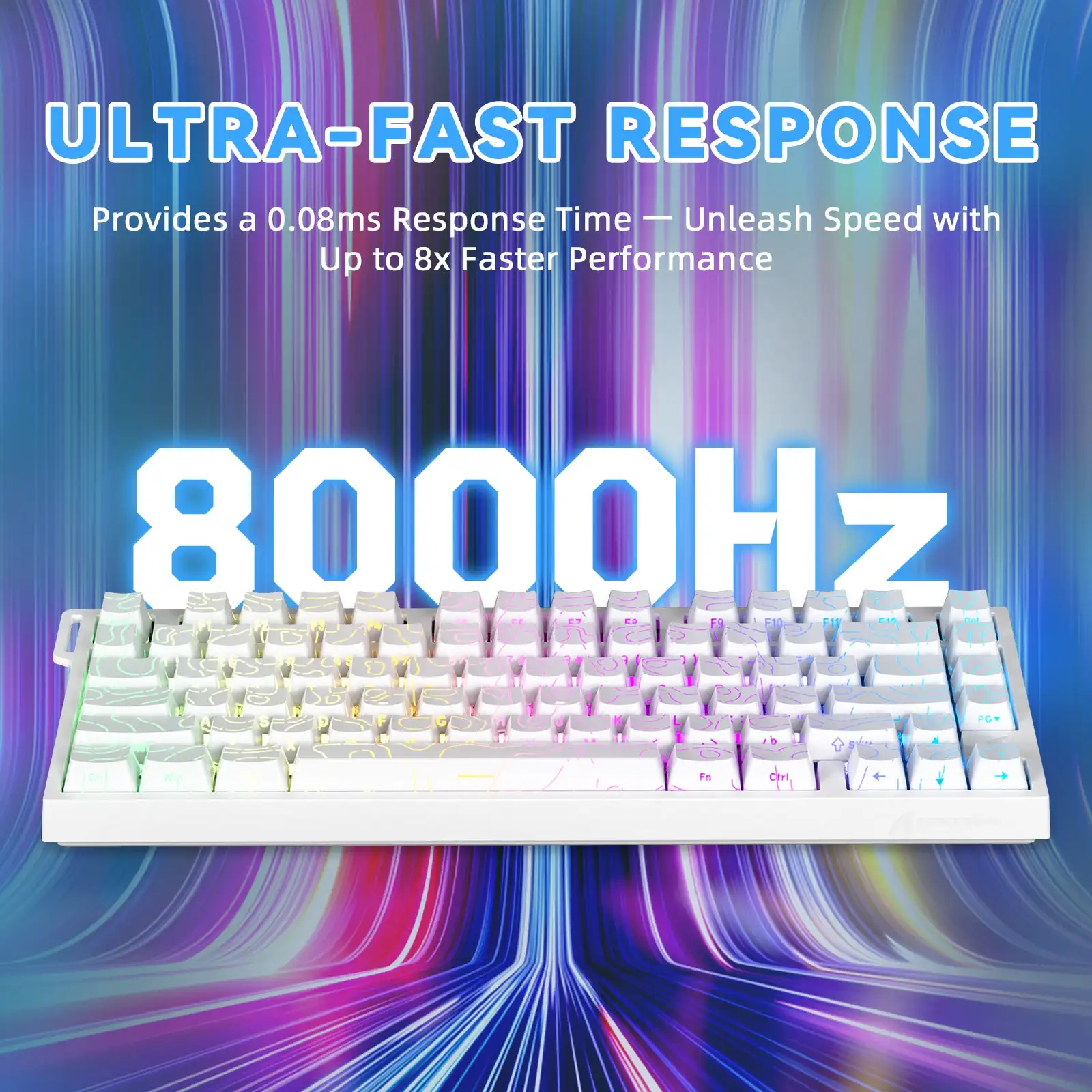 

Клавиатура ATTACK SHARK R82HE с высокопроизводительными магнитными переключателями, частота опроса 8K, задержка 0.08 мс, точность отклика 0.005 мм, 75% раскладка, пятислойная конструкция