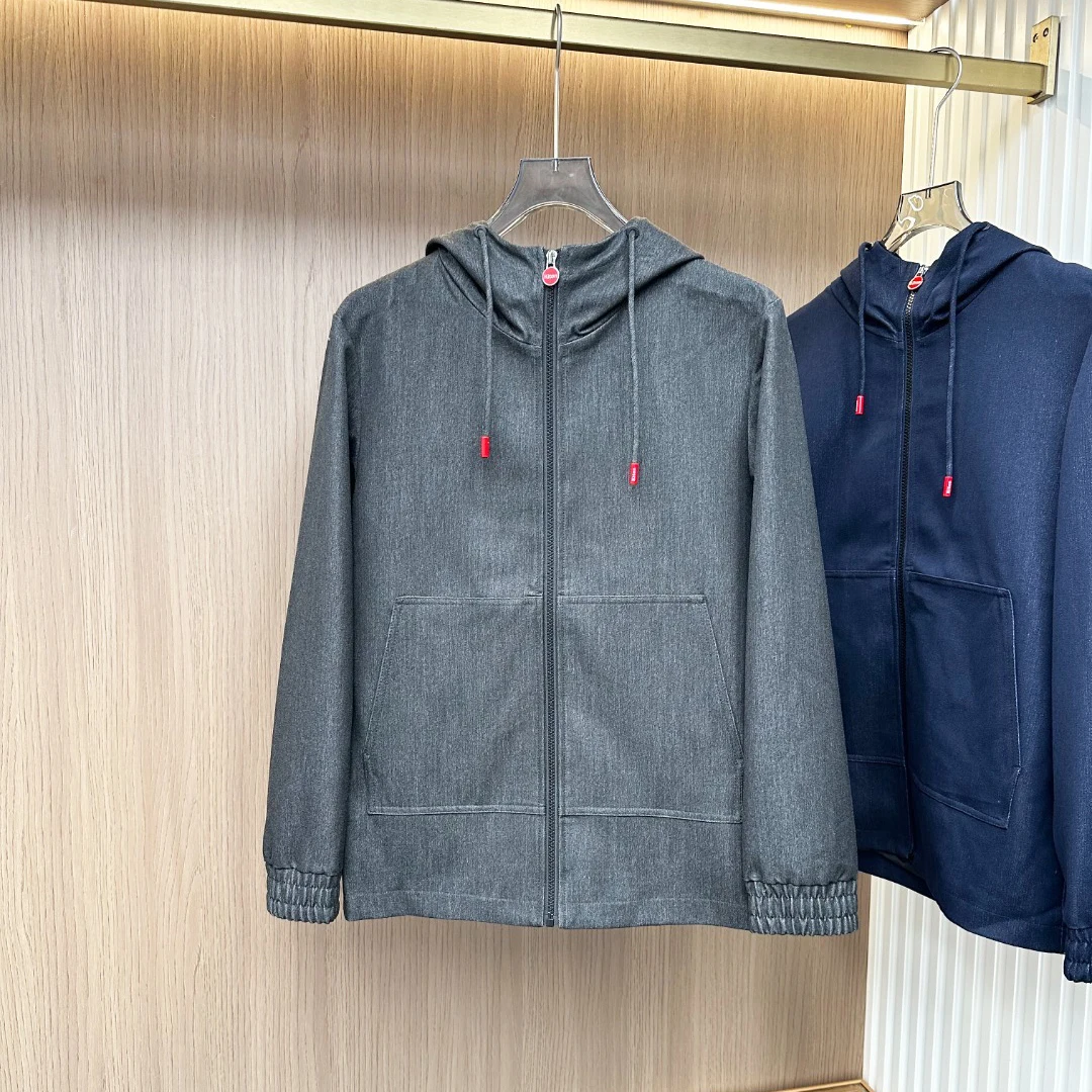 سترة Kiton للخريف والشتاء جديدة متعددة الاستخدامات كاجوال بغطاء للرأس بسحاب #4