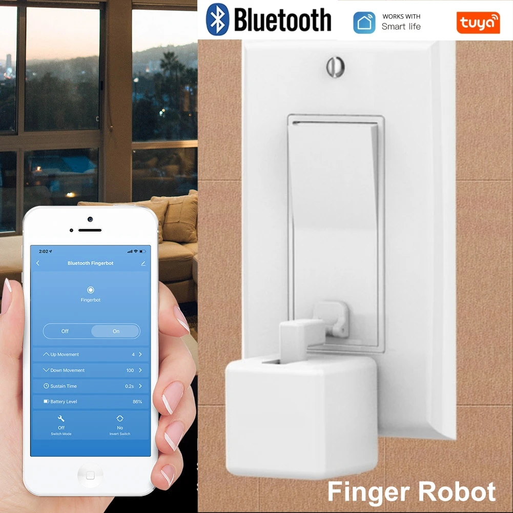 

Робот-кнопочник Tuya Bluetooth Fingerbot Plus, помощник для умного дома, работает с Alexa, Google Home, приложением Smart Life